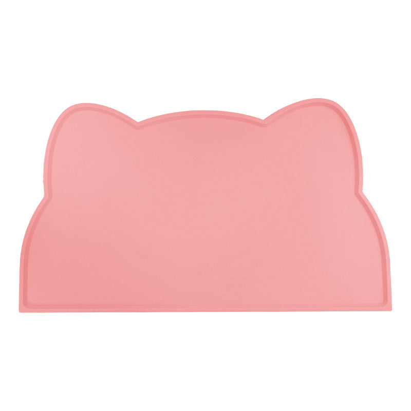Pink cat ear headboard on a white background